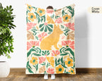 Floral Corgi Blanket – Cozy Cute Dog Lover Throw Gift