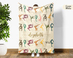 Custom Name Gymnast Blanket Sporty Throw Cozy Personalized Gift Soft Athletic Decor for Gymnastics Fans Home