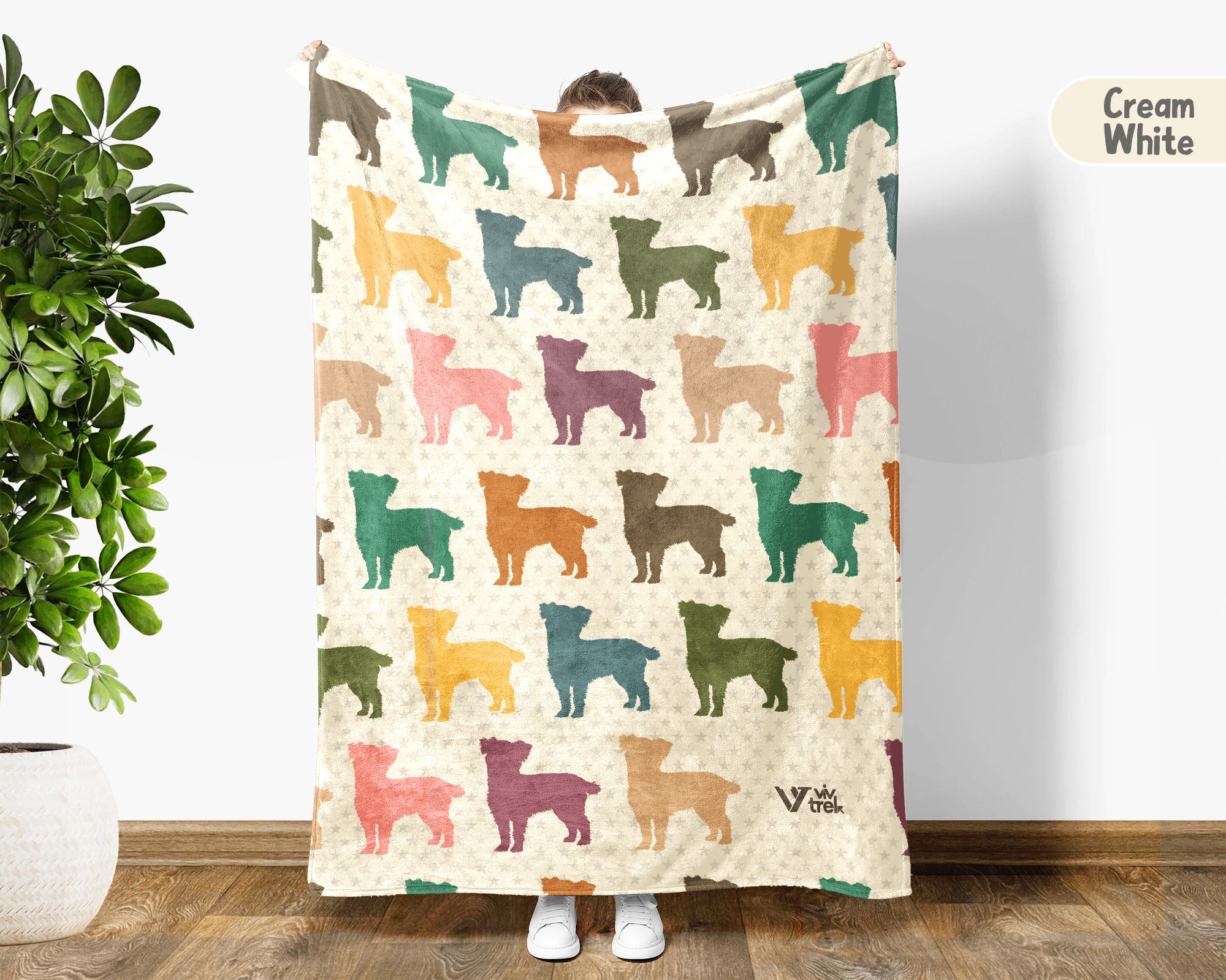 Retro Maltese Dog Blanket for Puppy Fans, Cozy Pet Throw Gift with Cute Canine Inspired Home Decor Style