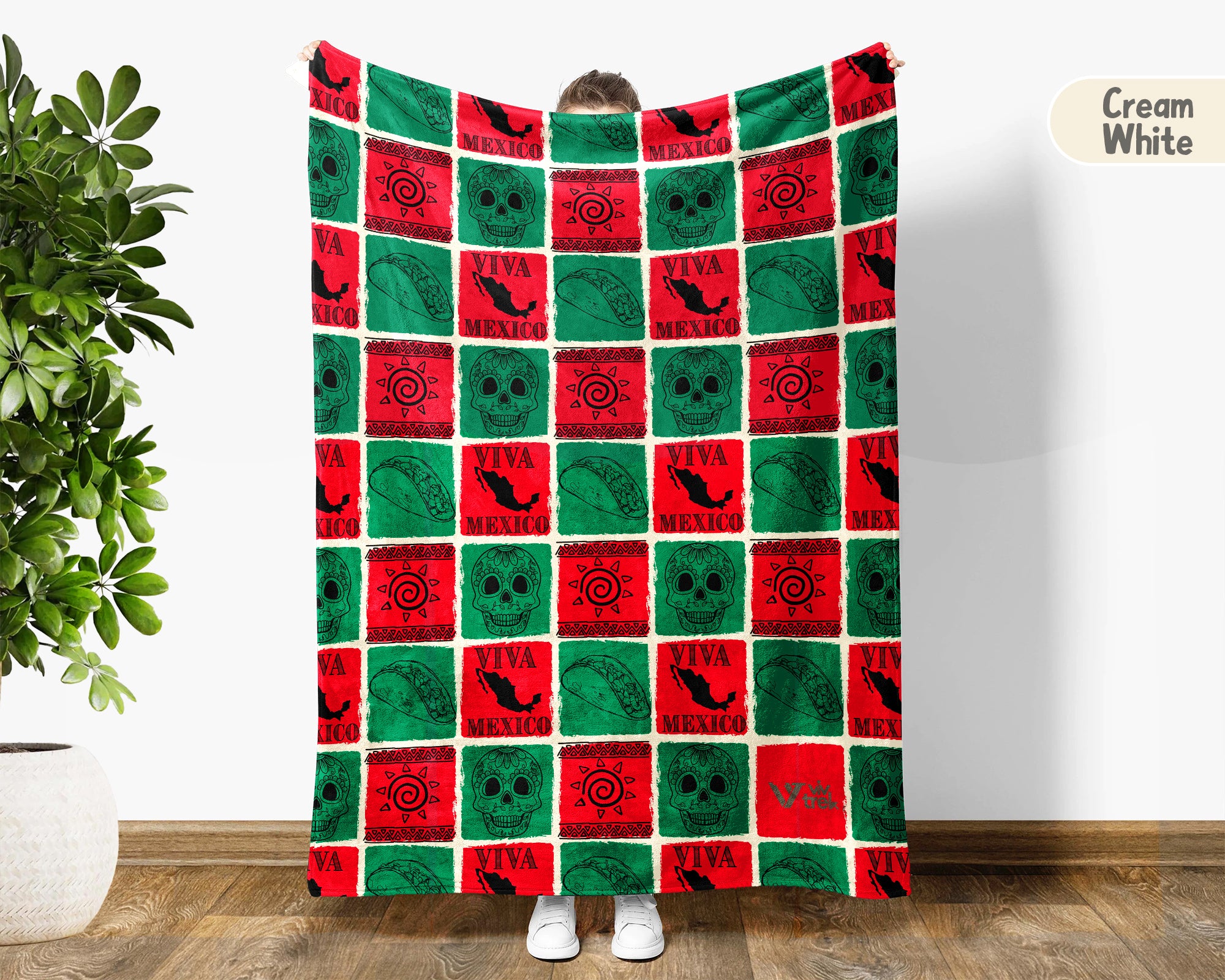 Mexico Heritage Blanket Throw with Serape Inspired Design, Cozy Fiesta Decor, Colorful Latin Pride Gift Blanket for Home