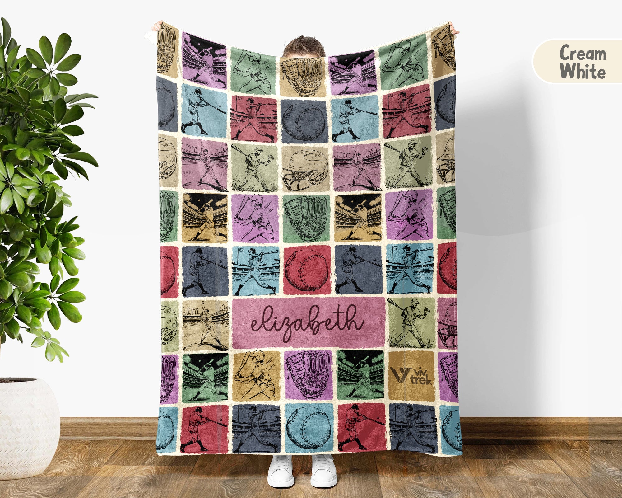 Custom Baseball Blanket – Personalized Throw for Baseball Fans & Lovers