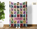 Personalized Giraffe Blanket – Custom Name Cozy Vintage Wildlife Throw
