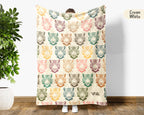 Retro Tiger Blanket Jungle Animal Throw Cozy Big Cat Graphic Decor Vintage Style Gift Wildlife Lover Home Accent