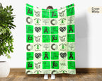 Mental Health Awareness Blanket with Green Ribbon, Cozy Wellness Throw, Thoughtful Comfort Gift for Loved Ones in May, Supportive & Inspirational, Battle Blanket