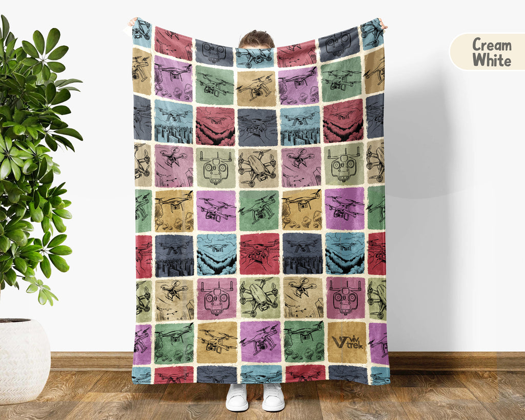Drone Racing Blanket – Cozy FPV Drone Throw for Aerial Enthusiasts