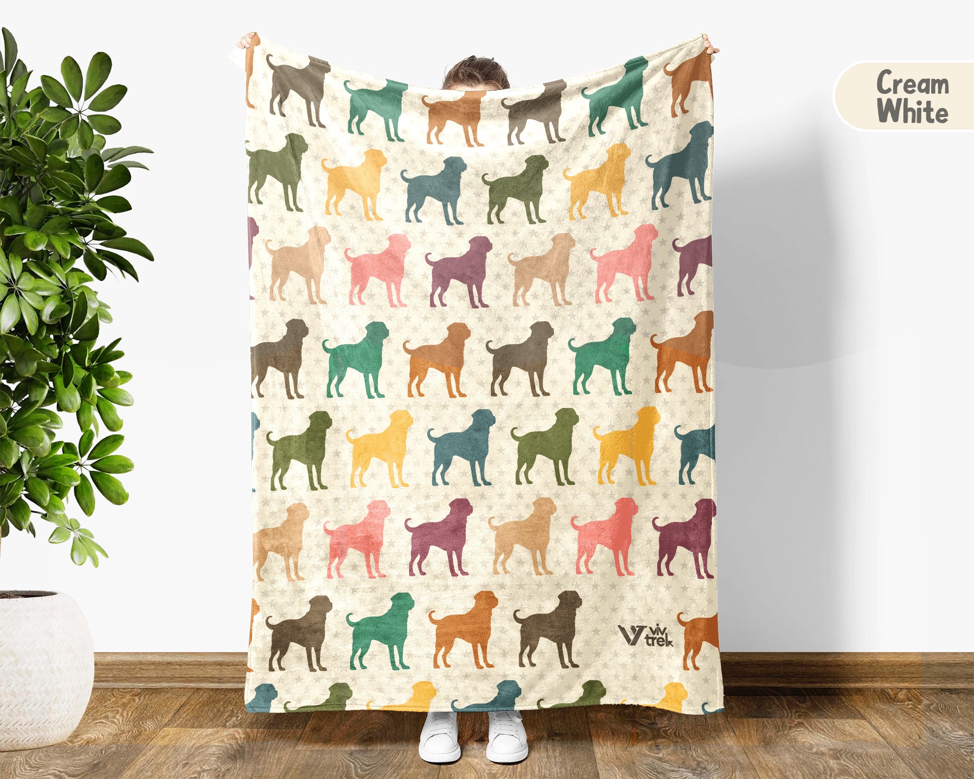 Retro Rottweiler Dog Blanket – Cozy Gift for Dog Lovers