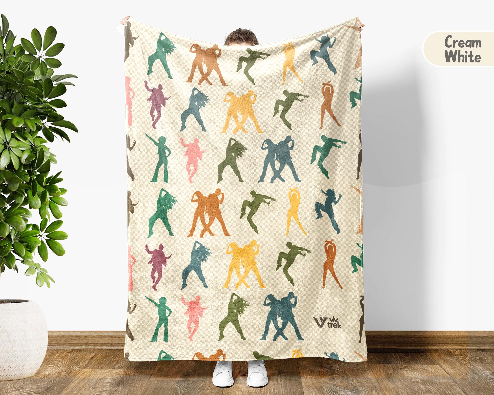 Retro Dancing Throw Cozy Ballet Blanket Soft Artistic Decor Unique Choreography Gift for Dancer Rooms