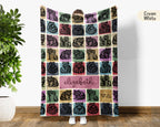 Personalized Raccoon Blanket Funny Animal Lover Throw Soft Wildlife Decor Unique Custom Name Gift for Home