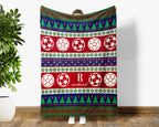 Soccer Christmas Blanket, Personalized Soccer Throw for Boys and Girls, Soccer Lover, Cozy Holiday Gift for Player, Kids Sports Blanket