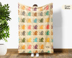 Retro Monkey Lover Blanket Cozy Jungle Wildlife Throw Gift