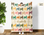 Personalized Shiba Inu Dog Blanket Custom Name Retro Puppy Throw Cozy Dog Lover Gift Cute Pet Home Decor Blanket