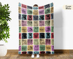 Pug Dog Blanket, Vintage Pug Lover Throw, Cozy Retro Dog Fleece Blanket, Unique Pet Lover Gift for Home and Kids