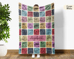 Personalized Name Otter Blanket, Vintage Sea Life Throw for Animal Lovers