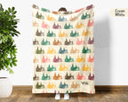Retro Camping Throw Cozy Adventure Blanket Soft Nature Travel Decor Unique Campfire Gift for Outdoor Lovers