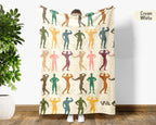 Retro Bodybuilding Blanket, Gym Lover Fitness Throw Gift