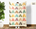 Kids Retro Monster Truck Blanket, Cozy Truck Lover Throw Gift