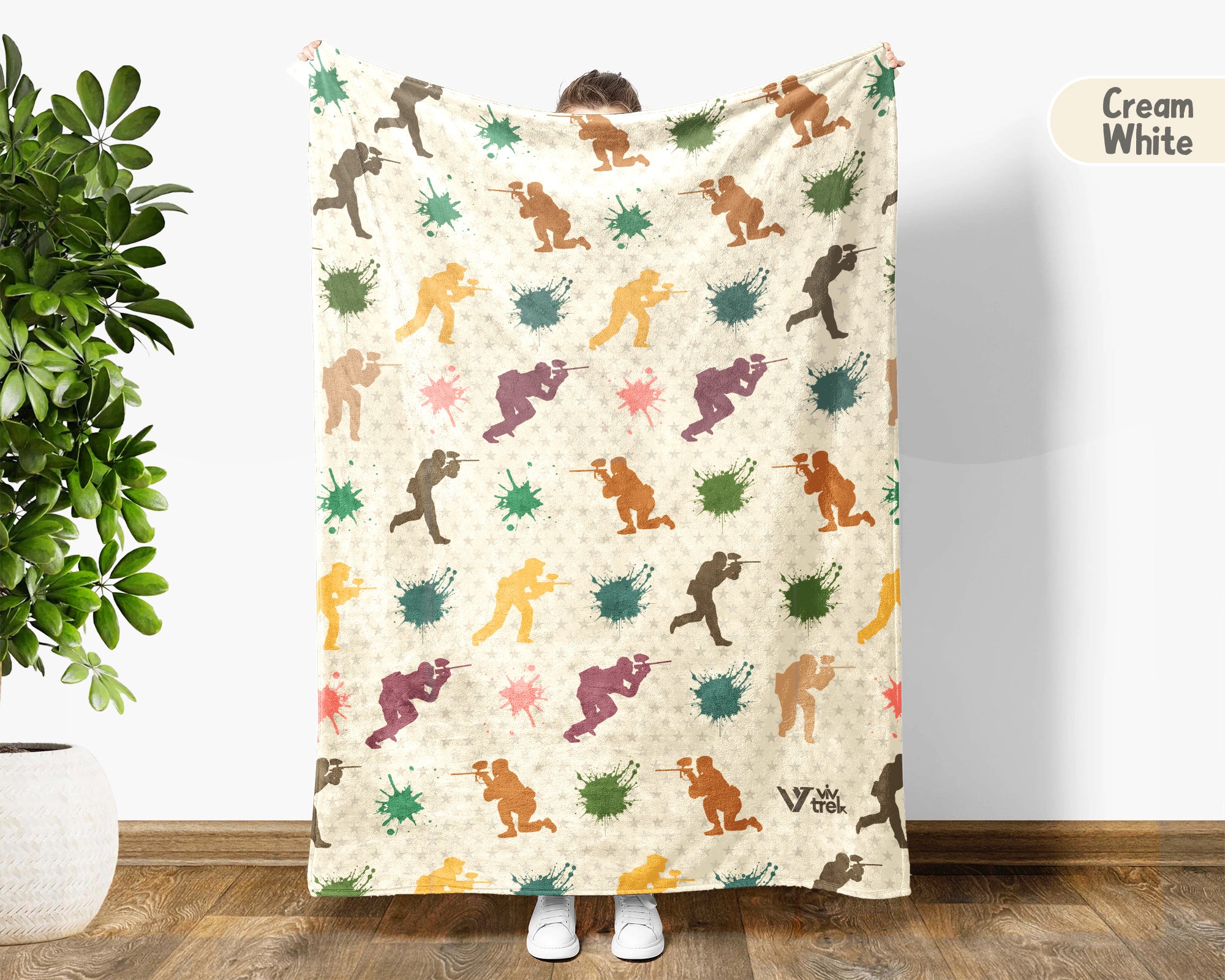 Retro Paintball Blanket – Cozy Throw for Sports Lovers