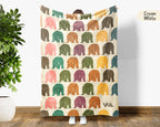 Retro Polar Bear Blanket Gift Arctic Wildlife Throw Cozy Bear Lover Blanket Unique Animal Print Home Decor Gift Idea