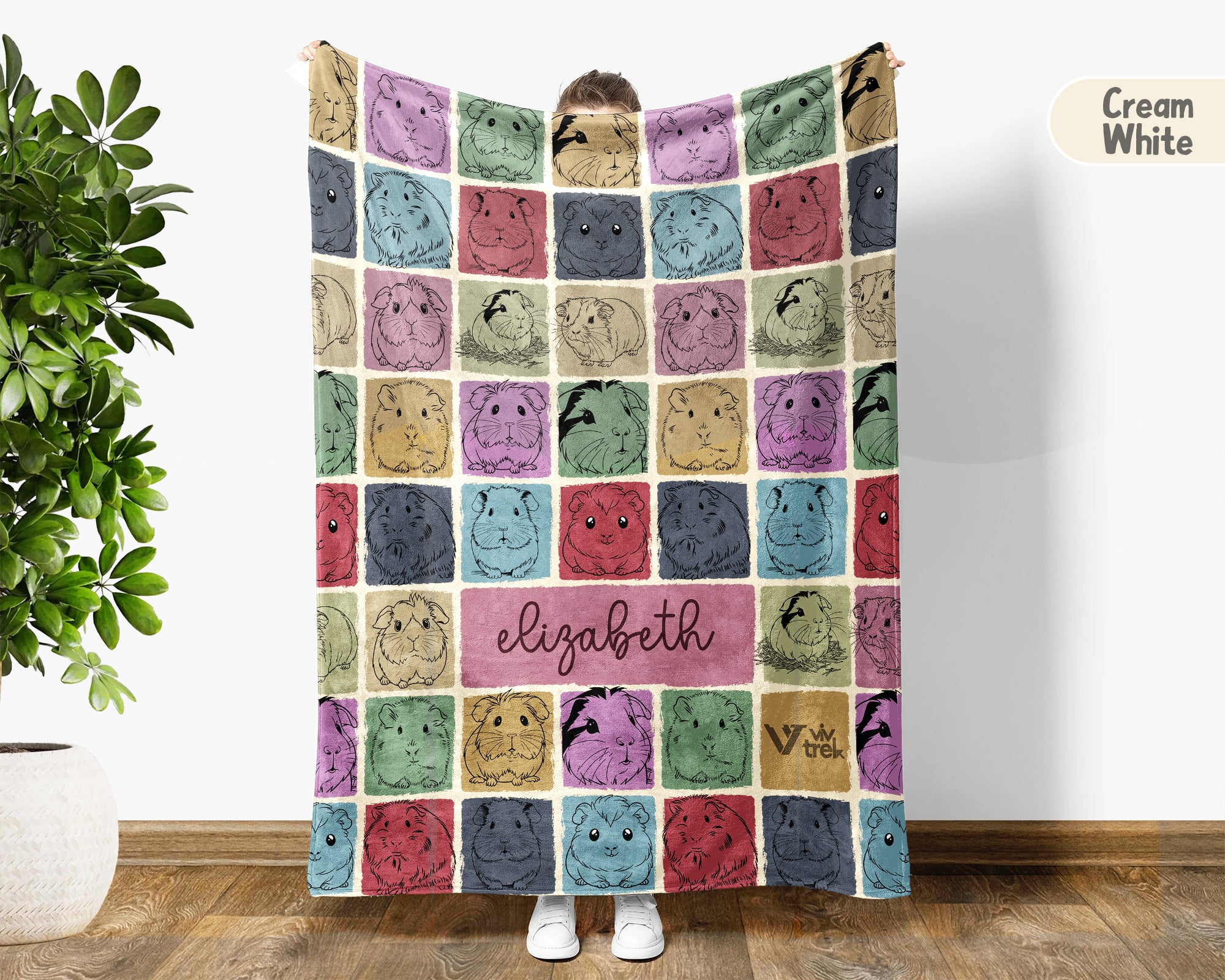 Custom Guinea Pig Blanket Personalized Name Pet Lover Cozy Throw Gift