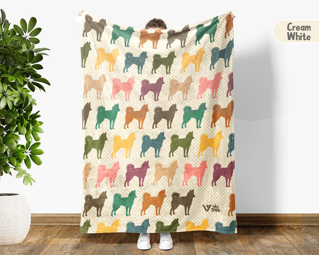 Vintage Siberian Husky Throw Blanket – Cozy Dog Lover Gift