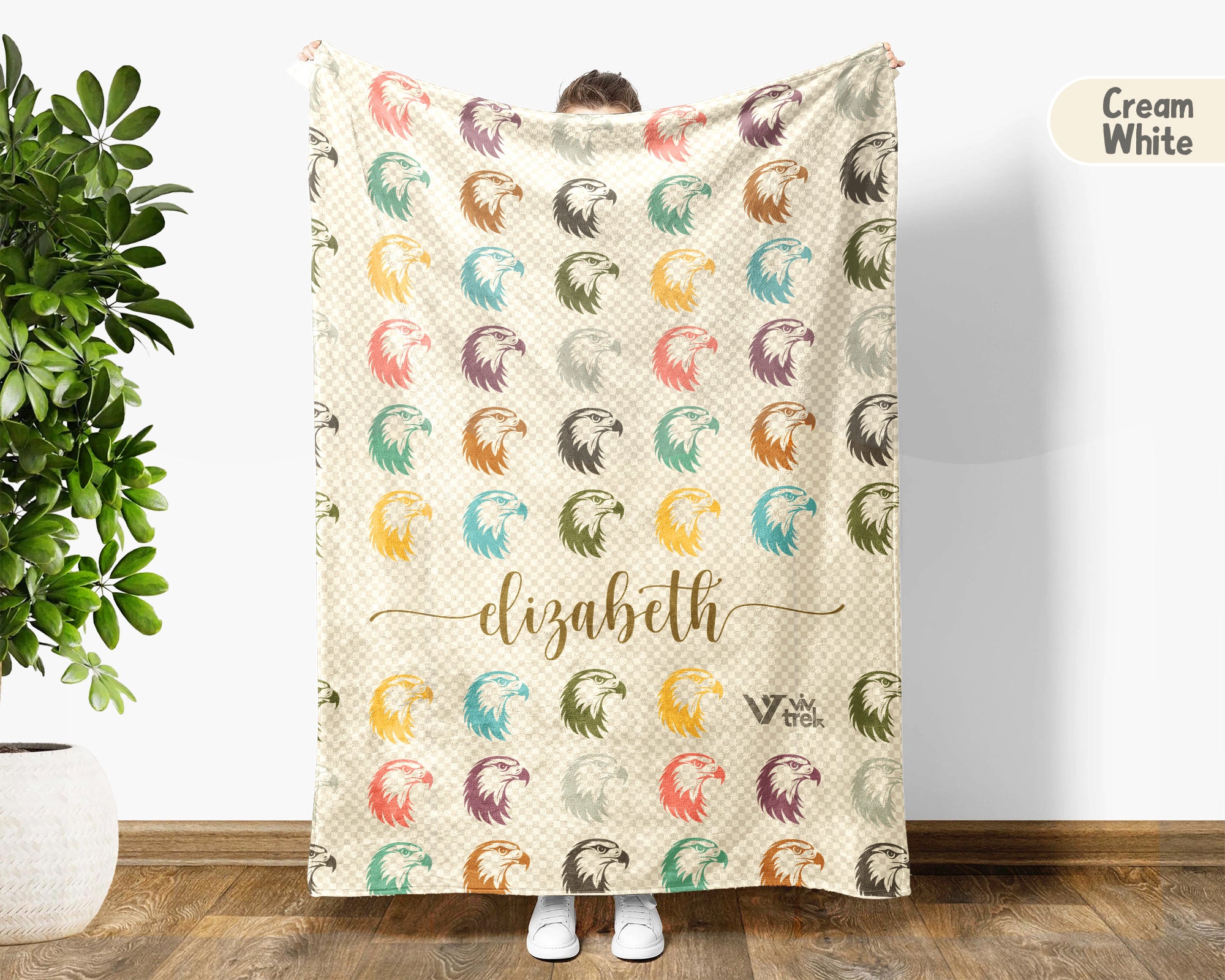 Custom Eagle Blanket – Personalized Name Cozy Throw for Nature Lovers