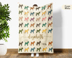 Personalized Basenji Dog Throw Custom Name Pet Lover Blanket Retro Breed Design Barkless Dog Gift Unique Cozy Home Accent