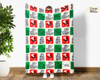 Retro Italy Blanket Throw with Italia Flag Design, Cozy Rome Venice Inspired Decor, Mediterranean Travel Lover Gift Blanket