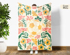 Floral Soccer Blanket – Cozy Throw for Soccer Lovers & Players