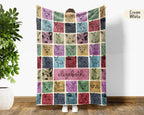Custom Retro Baby Deer Blanket Personalized Name, Cute Fawn Wildlife Throw, Cozy Nature Gift for Kids Teens Adults