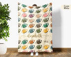Custom Retro Football Blanket, Personalized Sports Throw for Athlete Fans Game Room Decor and Cozy Gift Ideas