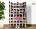 Personalized Name Moose Blanket, Retro Wildlife Throw for Nature Lovers