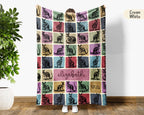 Custom Kangaroo Blanket Personalized Name Retro Wildlife Throw Cozy Aussie Animal Decor Unique Gift Nature Inspired Home Accent