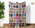 Personalized Name Husky Blanket – Cozy Vintage Throw for Dog Lovers