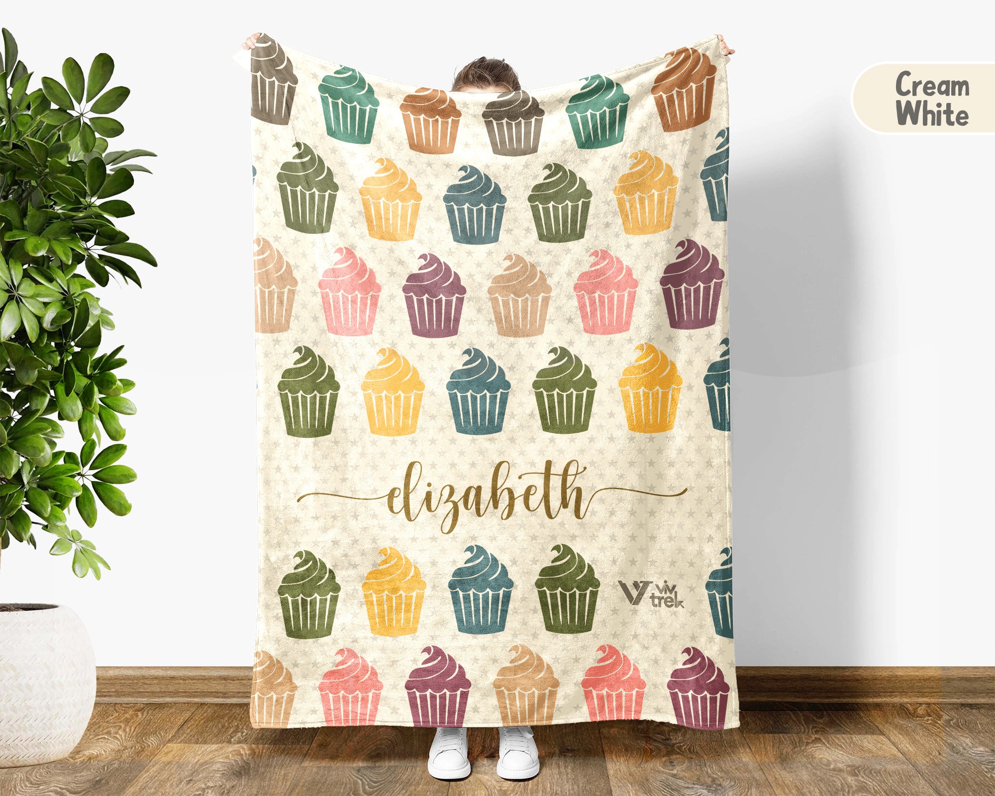 Personalized Baking Lover Blanket Retro Kitchen Throw Cozy Custom Name Gift Soft Cake Bread Maker Decor for Home