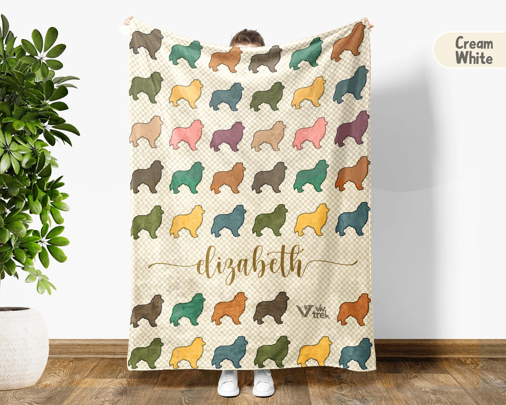 Personalized Shetland Sheepdog Blanket | Custom Sheltie Throw | Smart Companion Breed Gift for Dog Lovers Home Decor