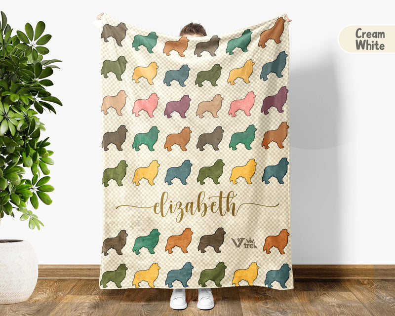 Personalized Shetland Sheepdog Blanket | Custom Sheltie Throw | Smart Companion Breed Gift for Dog Lovers Home Decor
