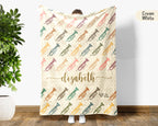 Personalized Trumpet Blanket – Custom Name Cozy Throw for Music Lovers