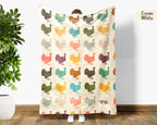 Retro Turkey Blanket for Fall Decor, Cozy Thanksgiving Throw Gift with Rustic Harvest Seasonal Style
