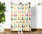 Custom Name Retro Panda Blanket, Personalized Cute Animal Throw for Panda Lover Bedroom Decor and Cozy Gift Ideas