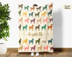 Custom Name Rottweiler Blanket, Cozy Vintage Puppy Throw for Dog Lovers