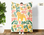 English Bulldog Blanket – Cozy Wildflower Dog Lover Throw
