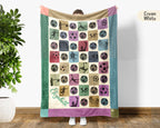 Custom Name Soccer Blanket, Personalized Name Soccer Throw for Boys and Girls, Retro Unique Soccer Lover Gift, Cozy Sports Blanket