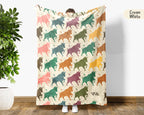 Retro Bull Blanket for Farmhouse Decor, Cozy Ranch Throw for Cow Lovers and Rustic Wildlife Home Style