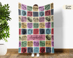 Personalized Name Strawberry Blanket, Retro Fruit Throw for Cozy Home Decor