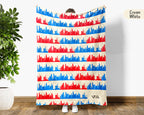 Retro Chicago City Map Blanket Throw, Cozy Windy City Decor, Skyline Design, Illinois Pride Gift, Urban Sofa Throw Blanket