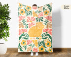 Guinea Pig Floral Blanket – Cozy Wildflower Pet Lover Throw