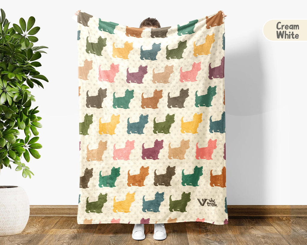 Retro Yorkshire Terrier Dog Blanket Gift, Cozy Yorkie Lover Throw, Cute Puppy Blanket, Unique Dog Owner Decor