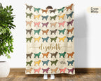 Personalized Boykin Spaniel Blanket | Custom Dog Name Throw | Brown Sporting Dog Gift for Pet Lovers Home Decor