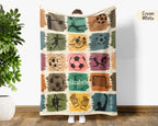 Custom Soccer Blanket, Retro Personalized Name Soccer Throw for Boys and Girls, Unique Soccer Lover Gift, Cozy Sports Blanket