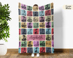 Custom Cobra Snake Blanket Personalized Name Retro Reptile Throw Cozy Serpent Decor Unique Exotic Animal Gift Home Accent